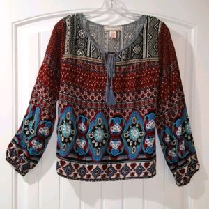 *FLYING TOMATO* Large Boho Peasant Blouse